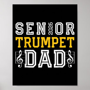 Poster Retro Senior Trumpet Dad 2026 Marching Band Cl Of