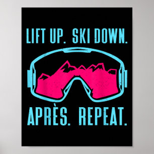 Poster Retro Ski Goggles Vintage 80s 90s Skiing Outfit