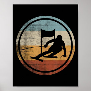 Poster Retro Ski Vintage Ski Design Ski Slalom