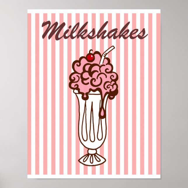 Poster Retro Soda Shop Diner Décor (Devant)