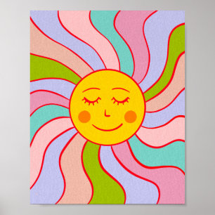 Poster Retro soleil heureux