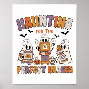 Poster Rétro Sonographe Ultrasound Tech Halloween Vascul