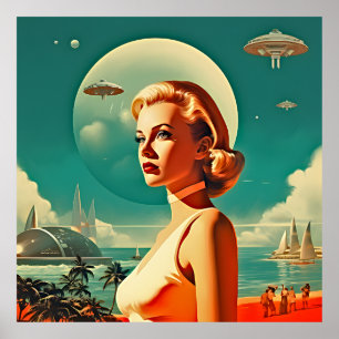 Poster Retro Space Age Miami