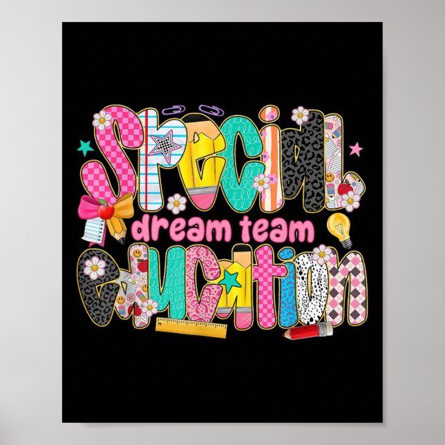 Poster Retro Special Education Squad Dream Team Sped Teac (Devant)