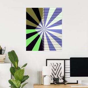 Poster Retro Sun Mid Century Art Abstrait