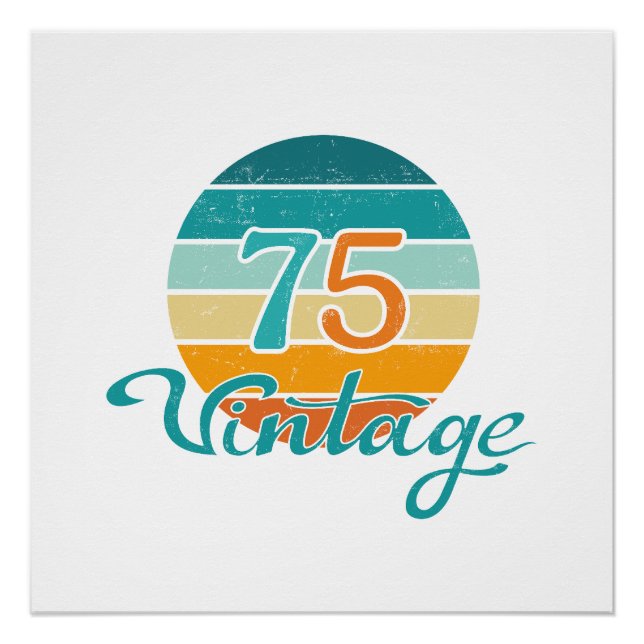 Poster Retro Sunset 75 Vintage (Devant)