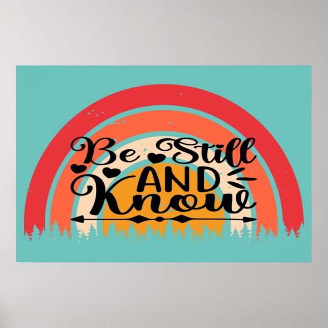 Poster Retro Sunset Be Toujours Et Savoir (Devant)