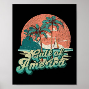 Poster Retro Sunset Beach Vibes - Golfe D'Usa