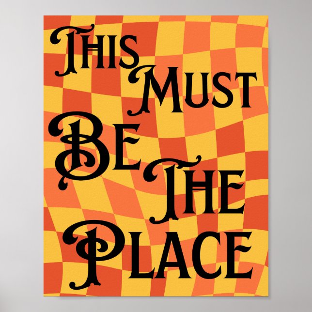 Poster Rétro Super années 80,90 Ce doit être le lieu Rétr (Devant)