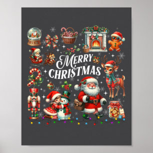 Poster Retro Super Joyeux Noël Vibes de Noël laid