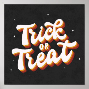 Poster Retro Trick ou Treat