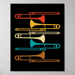 Poster Rétro Trombone