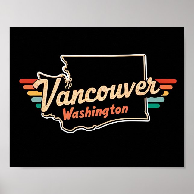 Poster Rétro Vancouver État de Washington (Devant)
