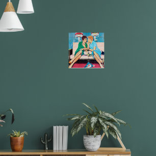 Poster rétro vintage beauté