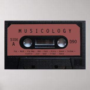 Poster Retro vintage support de cassette