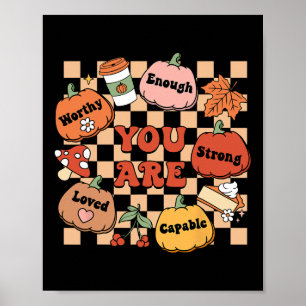 Poster Retro Vous Êtes Citrouille Chute Conseiller scolai