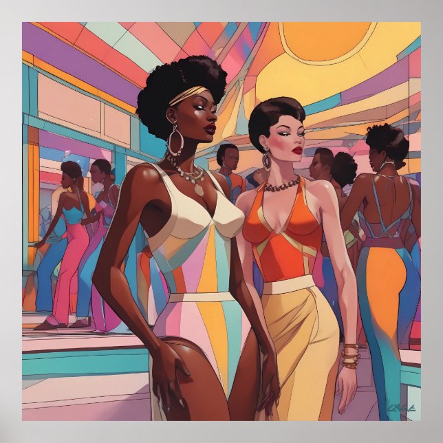 Poster Retrowave Party 1980 (Devant)