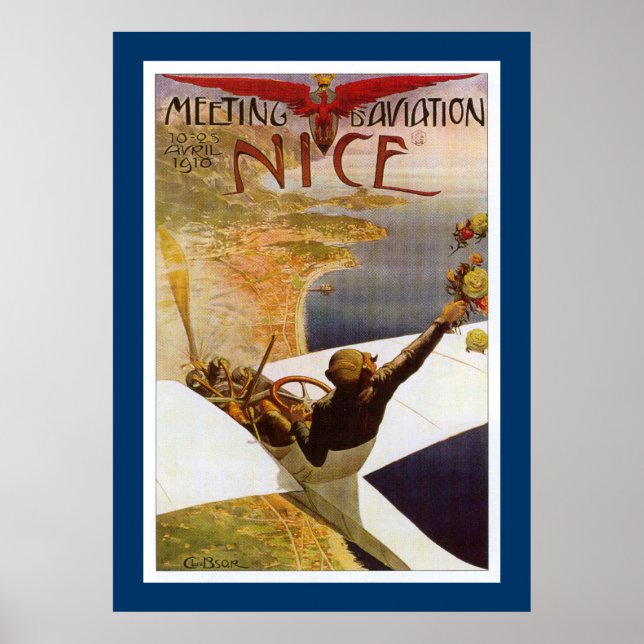 Poster Réunion d'Aviation Nice (Devant)