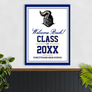 Poster Réunion de classe de mascotte de l'école Bienvenue