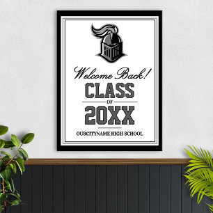 Poster Réunion de classe de mascotte d'école Bienvenue