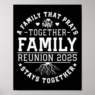 Poster Réunion de famille 2025 Une famille qui prie ensem