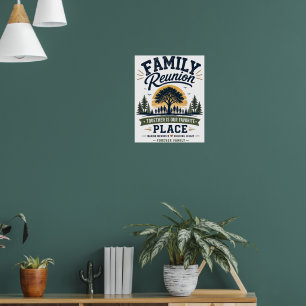 Poster Réunion de famille Ensemble est notre endroit préf