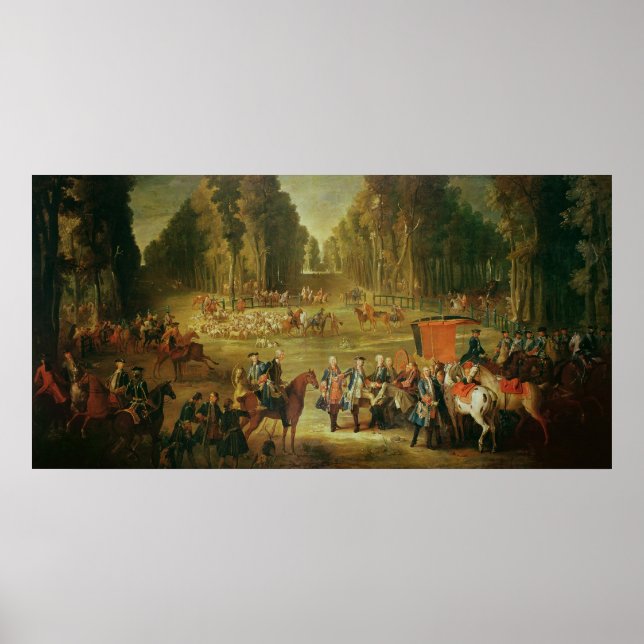 Poster Réunion pour la chasse Puits-du-Roi à Compiegne (Devant)