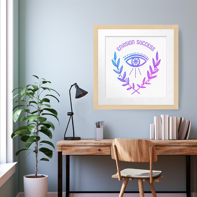 Poster RÉUSSITE DE L'ENVISION Motivation OEil boho inspir (ENVISION SUCCESS Motivation Inspirational Boho Eye Poster
Custom Mystical Art)