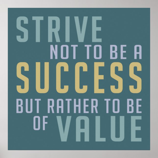 Poster Réussite et valeur Motivation (Devant)