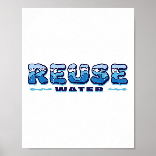 Poster Réutilisation de l'eau, écologie, De l'environneme (Devant)