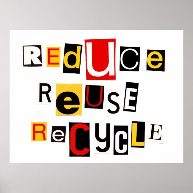 Poster Réutiliser l'affiche de recyclage (Devant)