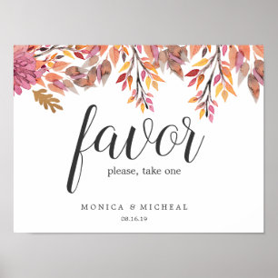 Poster Rêve d'automne Symbole de faveur de mariage