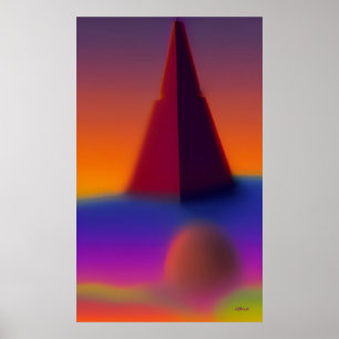 Poster Rêve de pyramide machiné