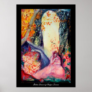 Poster RÊVE D'OR / Jardin Zen de méditation Yoga