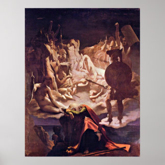 Poster Rêve d'Ossian par Jean Auguste Dominique Ingres