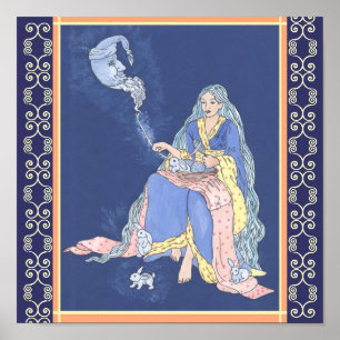 Poster Rêve drôle de lapin