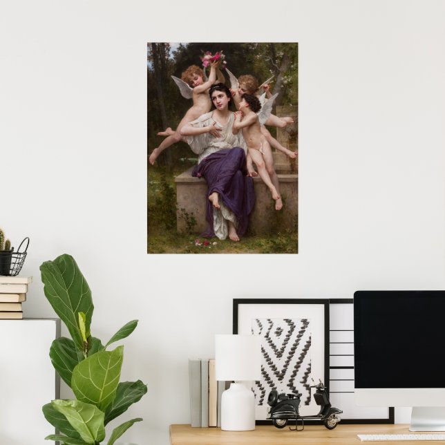 Poster Rêve du printemps, Rêve de Printemps par Bouguerea (Bureau à domicile)