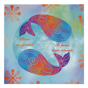 Poster Rêve en grand baleine