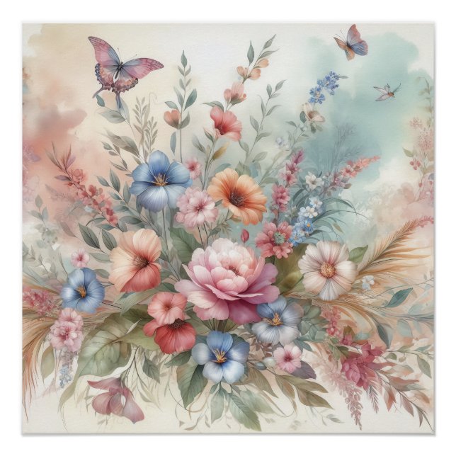 Poster Rêve floral (Devant)