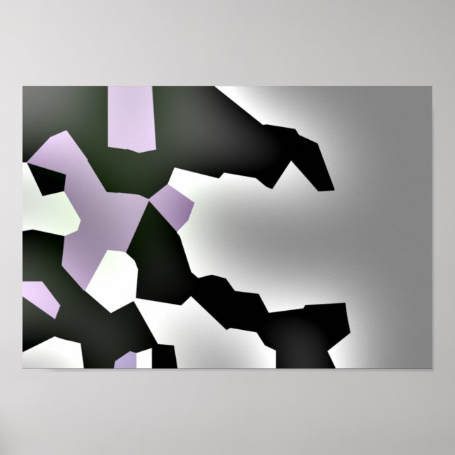 Poster "Rêve fragmenté" Art Abstrait numérique (Devant)