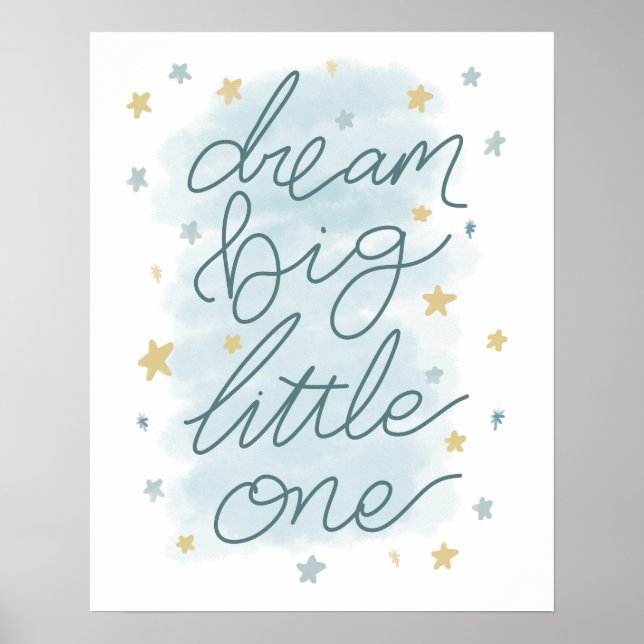 Poster Rêve Grand Petit Étoile Pastel (Devant)