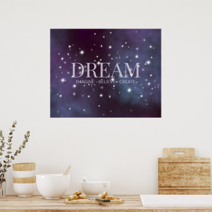 Poster Rêve mystique Dusty Violet