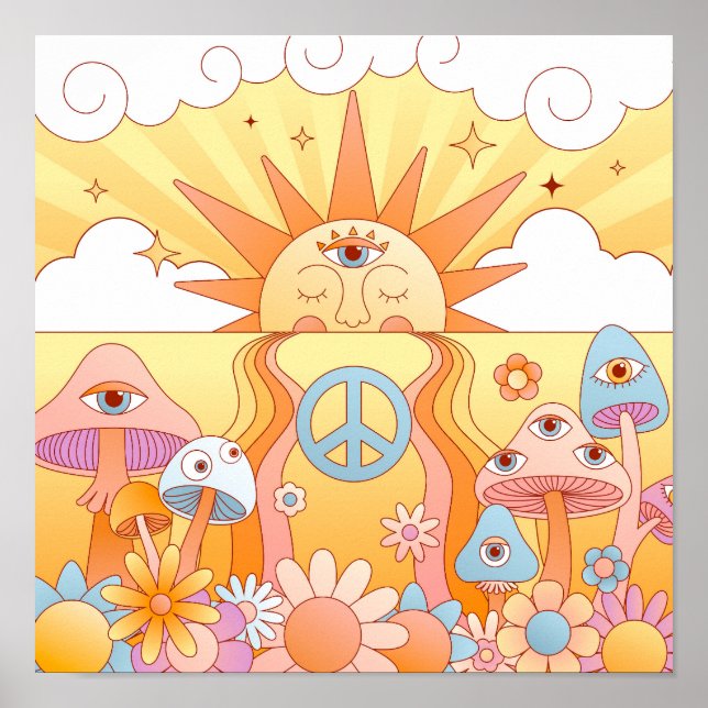 Poster Rêve psychédélique d'été (Devant)