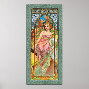 Poster Réveil matinal par Alphonse Mucha