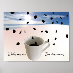 Poster Réveille-moi, je rêve d'Affiche de Café