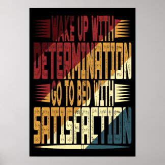 Poster Réveillez-Vous Avec Détermination