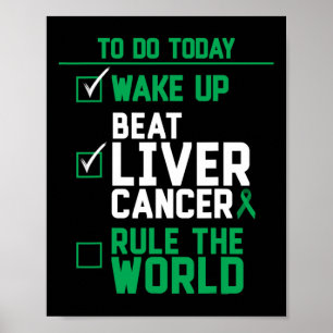 Poster Réveillez-Vous Battre le Cancer du Foie Règne sur