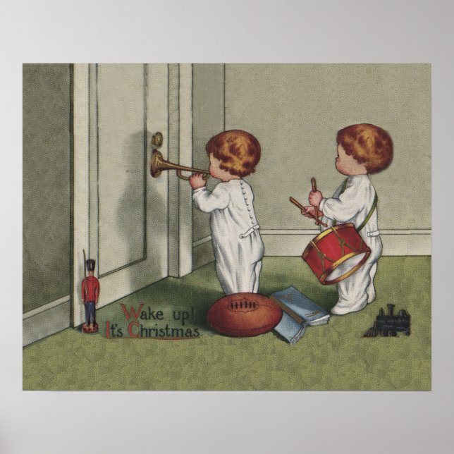 Poster Réveillez-vous son joli enfant de Noël (Devant)