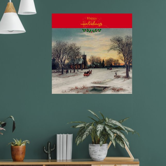 Poster Réveillon de Noël, célèbre peinture, (Salon 1)