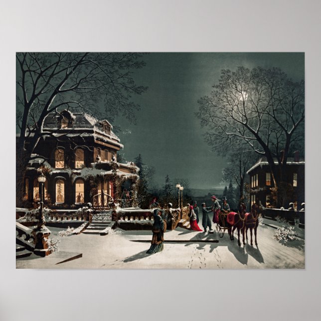 Poster Réveillon de Noël par Joseph Hoover et Fils (Devant)